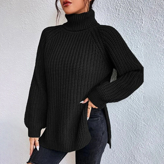 Estela - Pull à col roulé en grosse maille