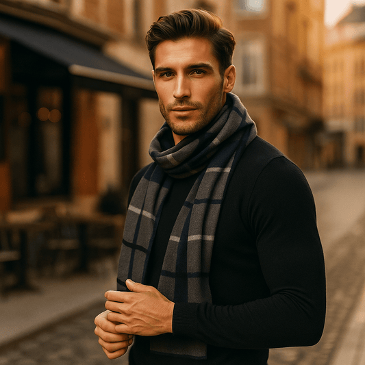 Echarpe effet laine à rayures pour homme - Loïc