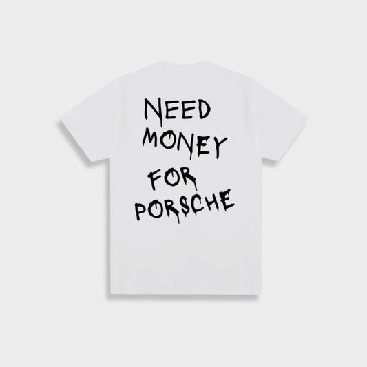 Marlon - T-shirt en coton vintage 'Need Money For Porsche' pour homme