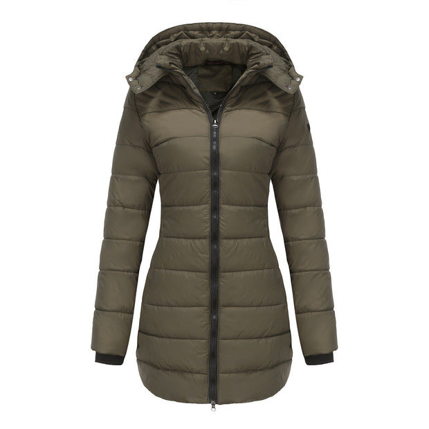 Veste longue à capuche pour femme - Naelle