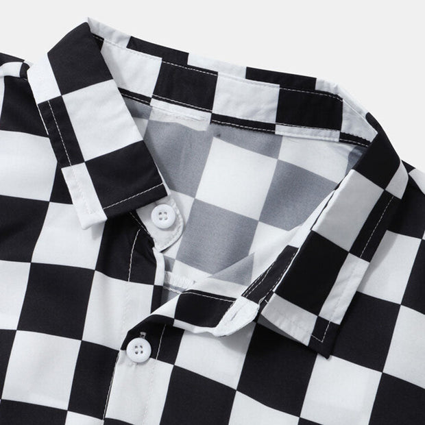 Chemise à carreaux à manches courtes pour hommes, pour toutes les occasions