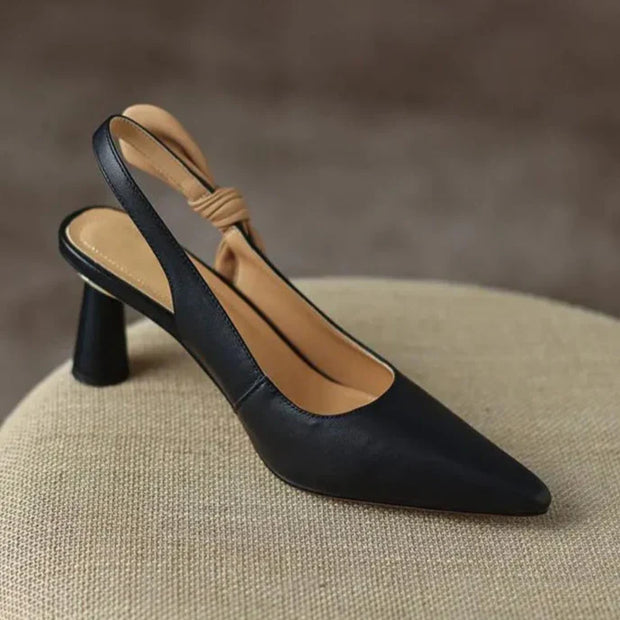 Nora - Chaussures noires stylées avec noeud