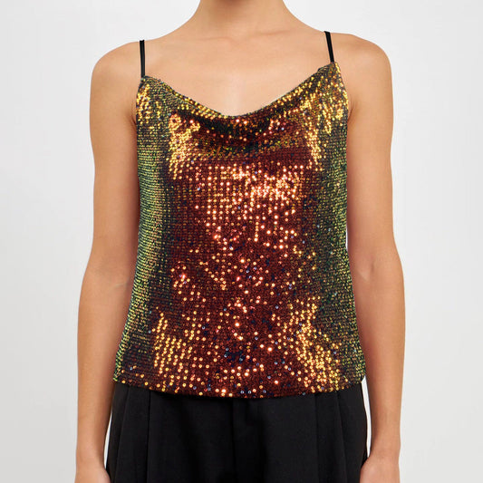 Top femme avec paillettes lumineuses - Nerya