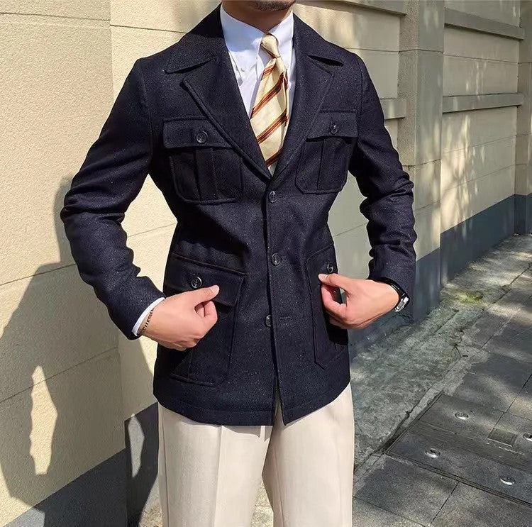 Enzo - Wintermantel mit Schneiderkragen, Haute Couture