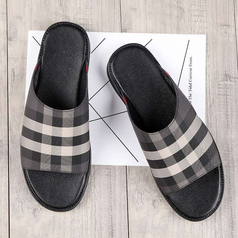 Lässige karierte Herren-Sandalen mit Anti-Rutsch-Design - Bruno