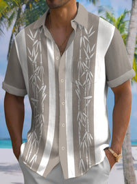 Geric - Polo de plage vintage imprimé bambou