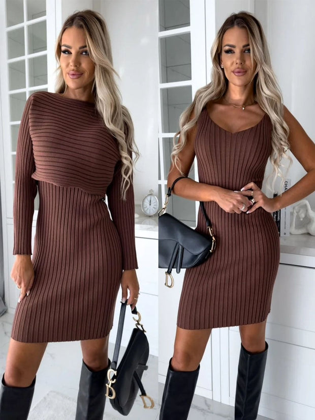 Margo - Ensemble pull-over et robe camisole en tricot
