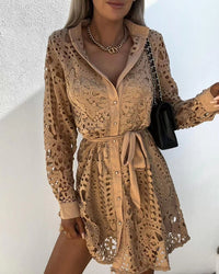 Hannah - Robe chemise à lacets