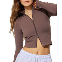 Veste de sport pour femme en tissu extensible de type cropped - Bianca