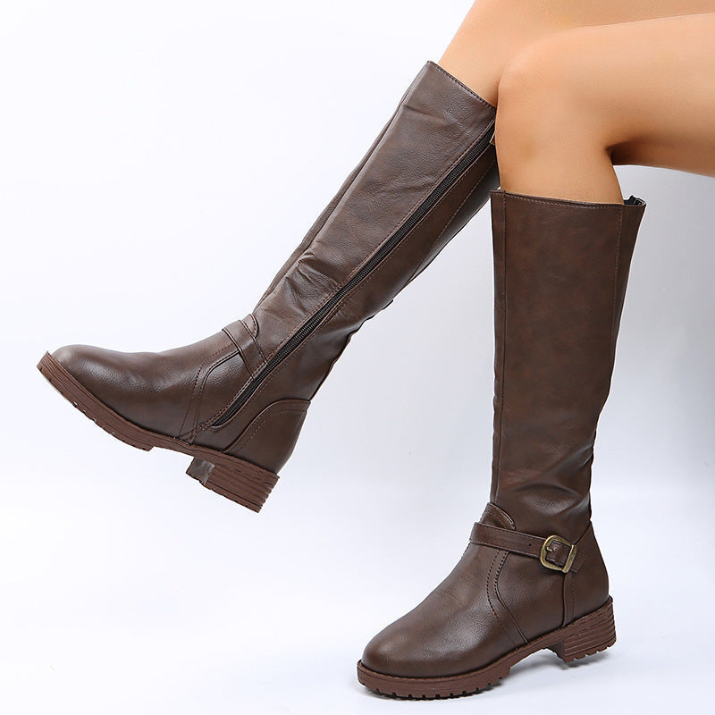 Hohe Winterstiefel mit Schnalle für Reiter - Eryne