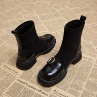 Damen Knöchel Stiefel eng anliegende Silhouette dekorative Schnalle - Rebeca