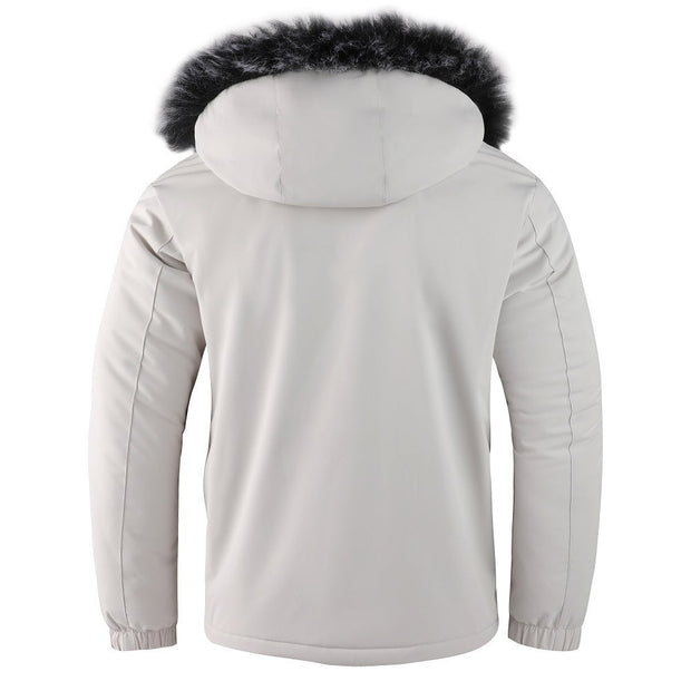 Klein - Veste Homme avec Capuche Amovible Doublée de Fourrure