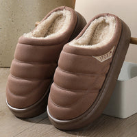 Chaussons d'hiver unisexes peluche anti-dérapant chaud - Nadir