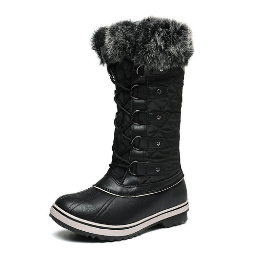 Bottes hautes et plates à lacets pour femmes - Aelira