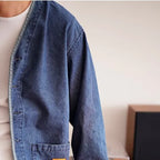 Herren-Jeansjacke mit V-Ausschnitt - Milo