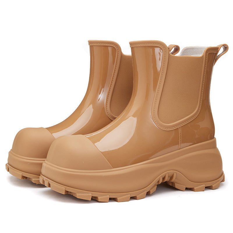 Regenstiefel für Frauen mit dicken Sohlen und wasserdicht - Karilyn