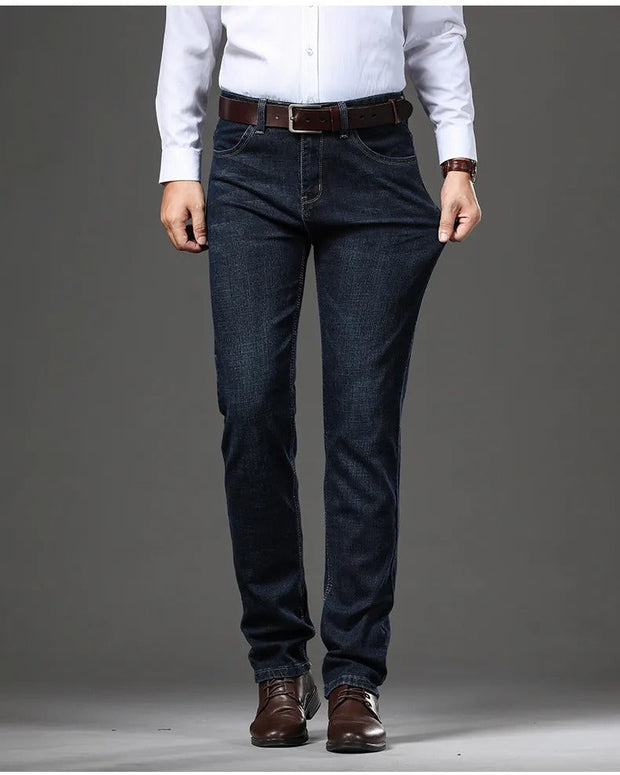 Gerade Herrenjeans aus Stretch-Denim - Bruno