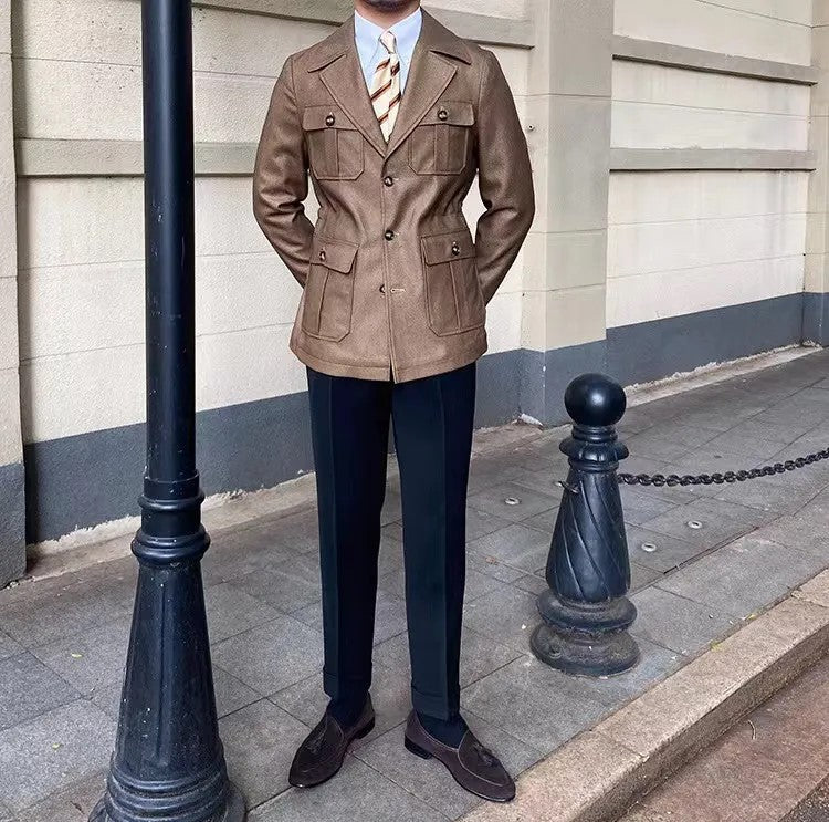 Enzo - Wintermantel mit Schneiderkragen, Haute Couture