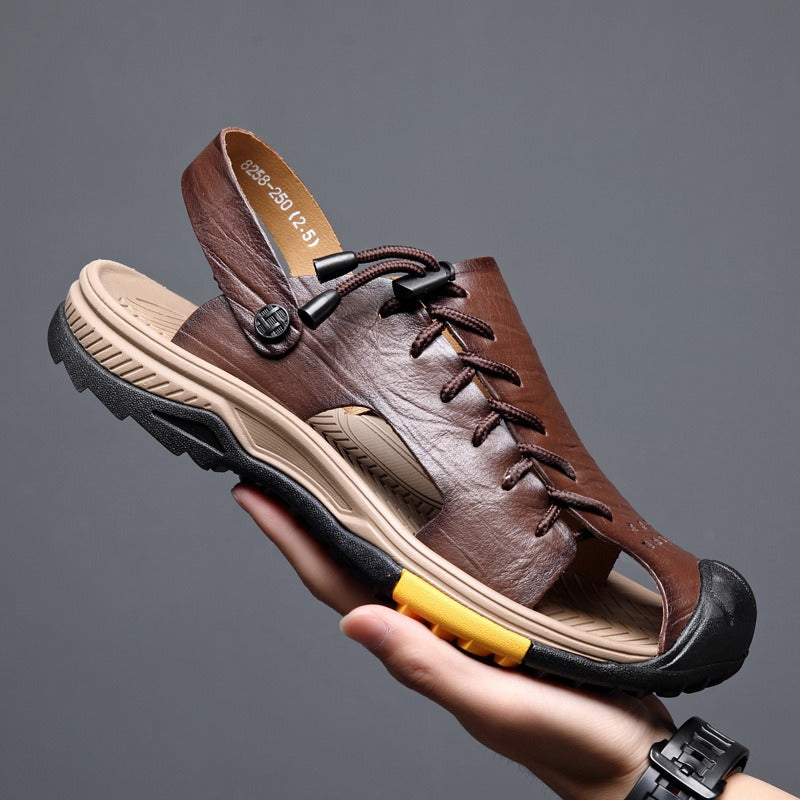Herren-Sportsandalen aus Kunstleder im Trekking-Design - Mateo