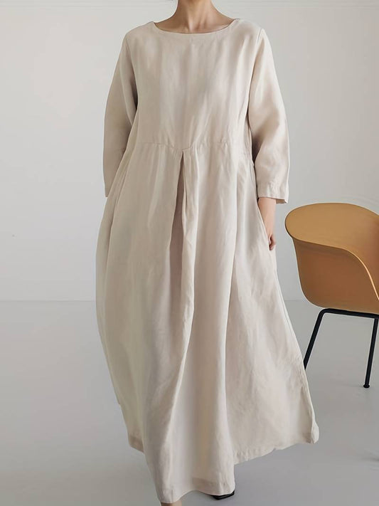 Zafira - Robe longue ample avec ourlet plissé