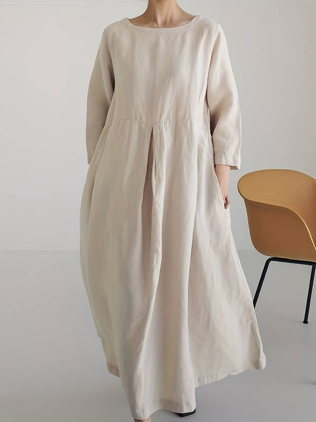 Zafira - Robe longue ample avec ourlet plissé
