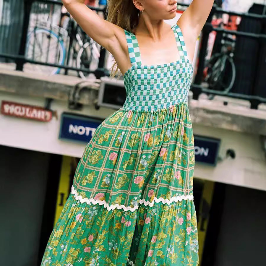 Sommerliches Maxikleid mit Blumendruck für Frauen - Renate