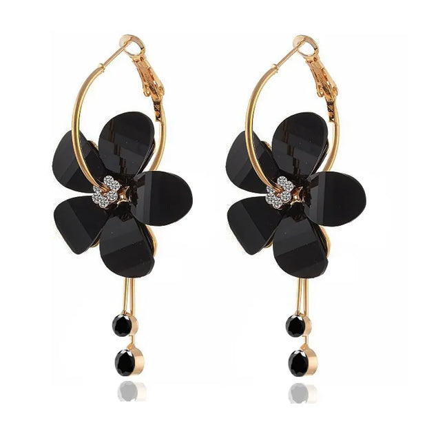 Boucles d'oreilles fleurs lilas