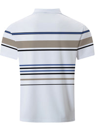 Gestreiftes Kurzarm-Poloshirt für Herren im lässigen Stil - Mateo