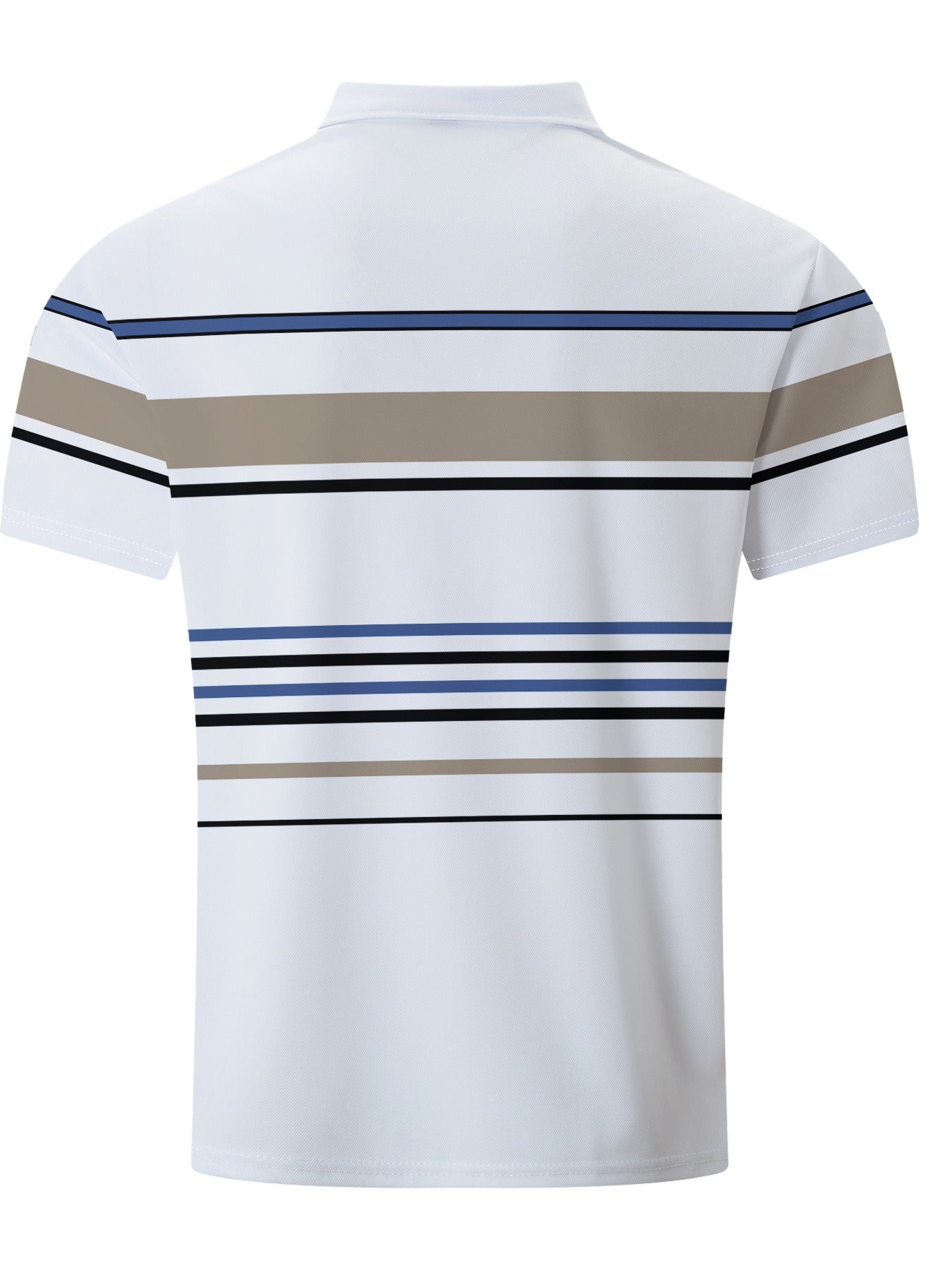 Gestreiftes Kurzarm-Poloshirt für Herren im lässigen Stil - Mateo