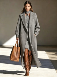 Manteau long pour femme à revers - Mara
