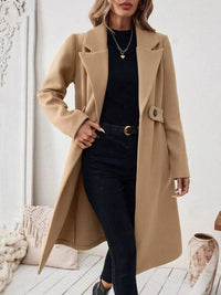Manteau croisé en laine structurée pour femme - Aurenne
