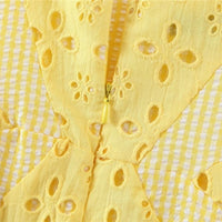 Liana - Robe jaune avec broderie