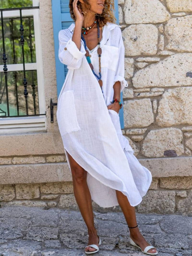 Katalina - Robes longues décontractées fendues
