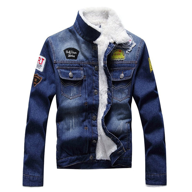 Herren Jeansjacke mit gefüttertem geradem Schnitt - Darnel