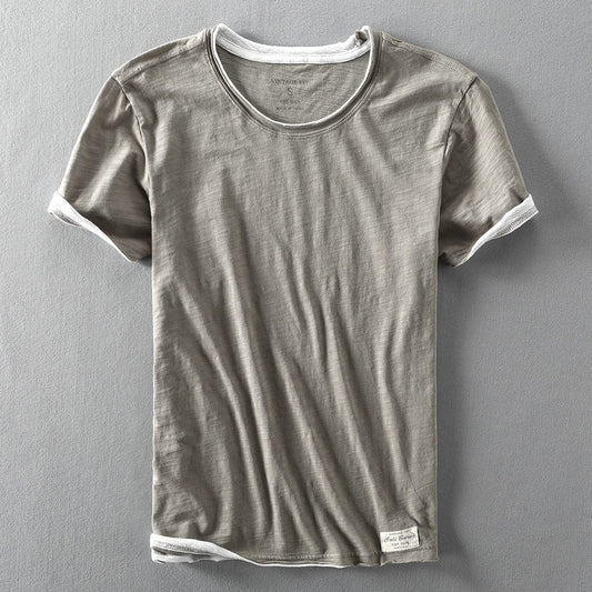 T-shirt d'été à col rond pour homme