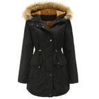Damen Winterjacke mit Fellkapuze - Soria