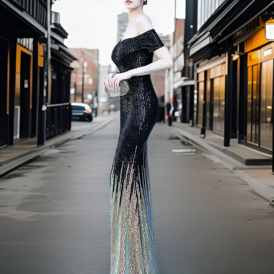 Adriana - Robe de soirée élégante sans épaule