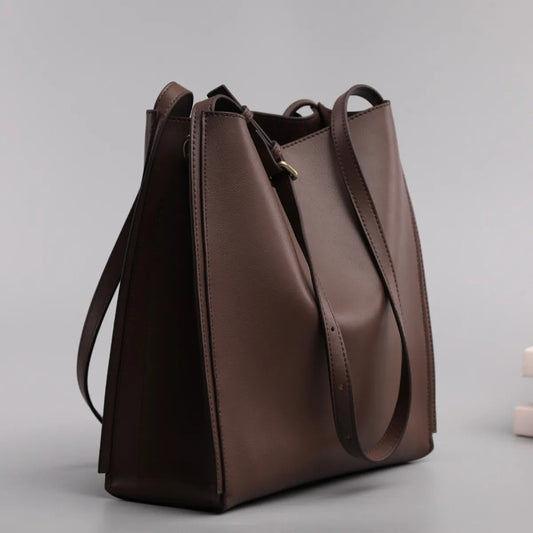 Sac shopper pour femme en cuir synthétique au design structuré - Natalia