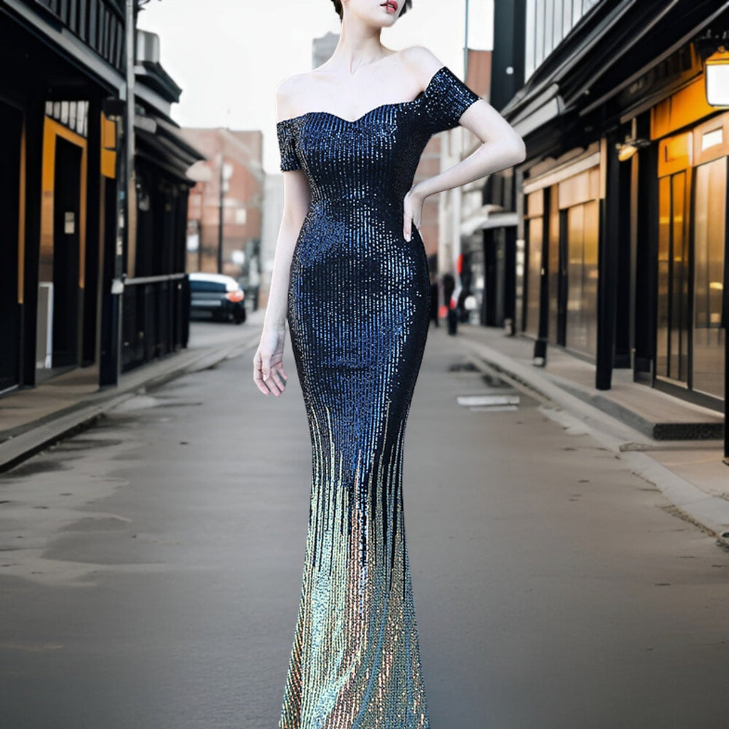 Adriana - Eleganter Schulterfreier Abendkleid