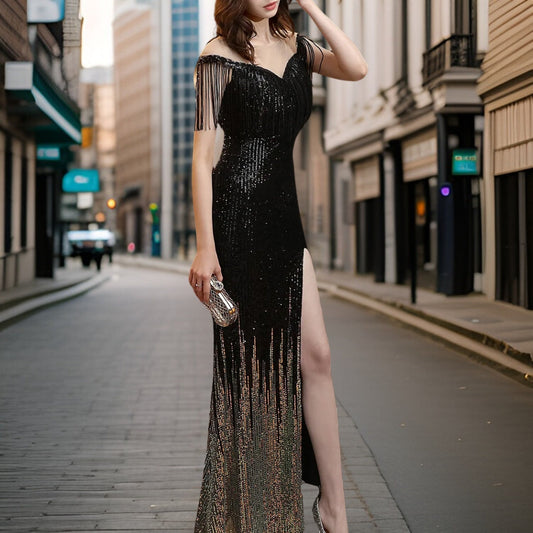 Ilva - Robe de soirée sexy à paillettes
