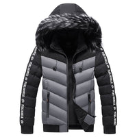Veste matelassée pour homme avec capuche en fourrure synthétique - Elian