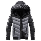 Herren Steppjacke mit Kunstfellkapuze - Elian