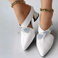 Zoe - Lace mules with braided strap detail