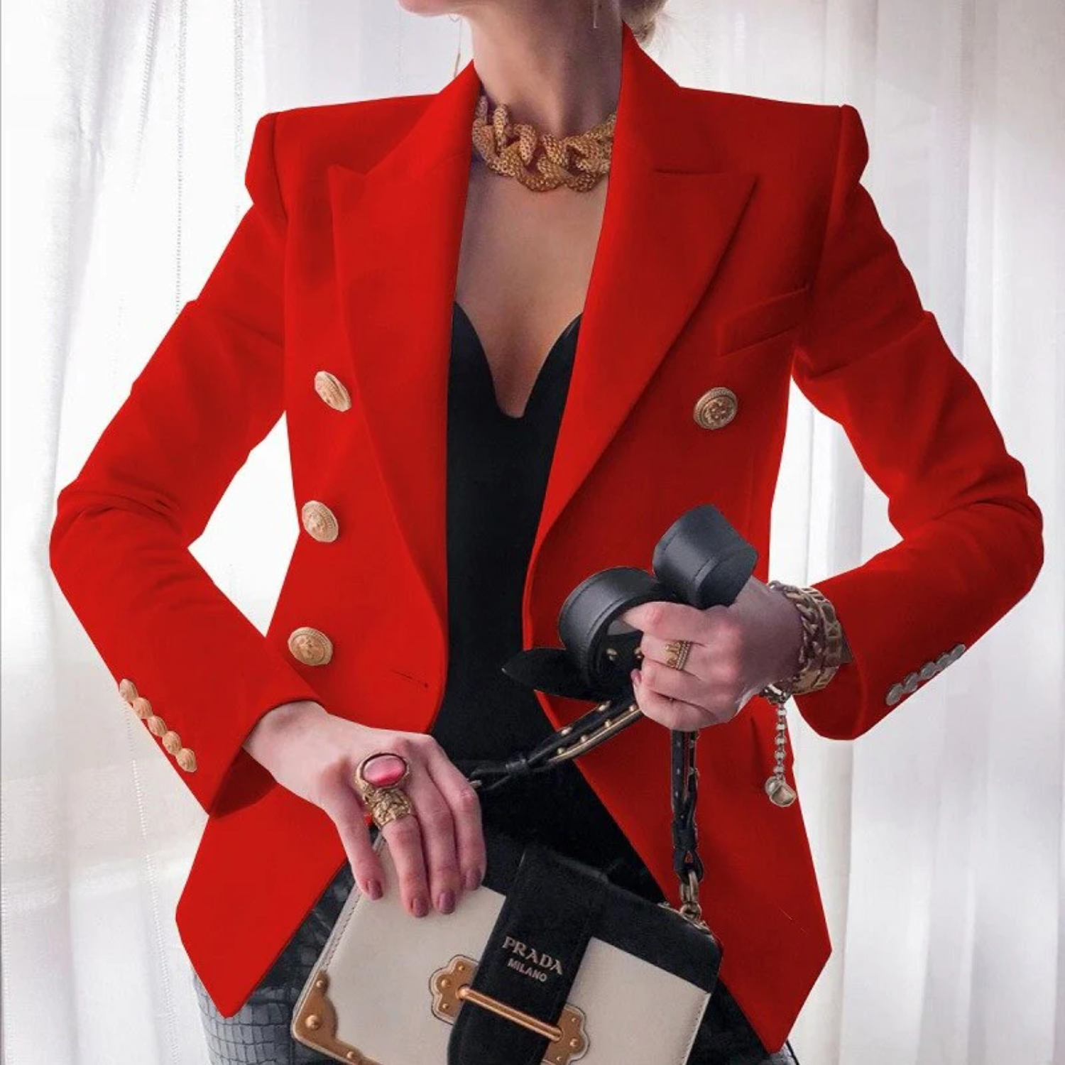 Vanessa - Eleganter Baumwoll-Luxus-Blazer für Damen
