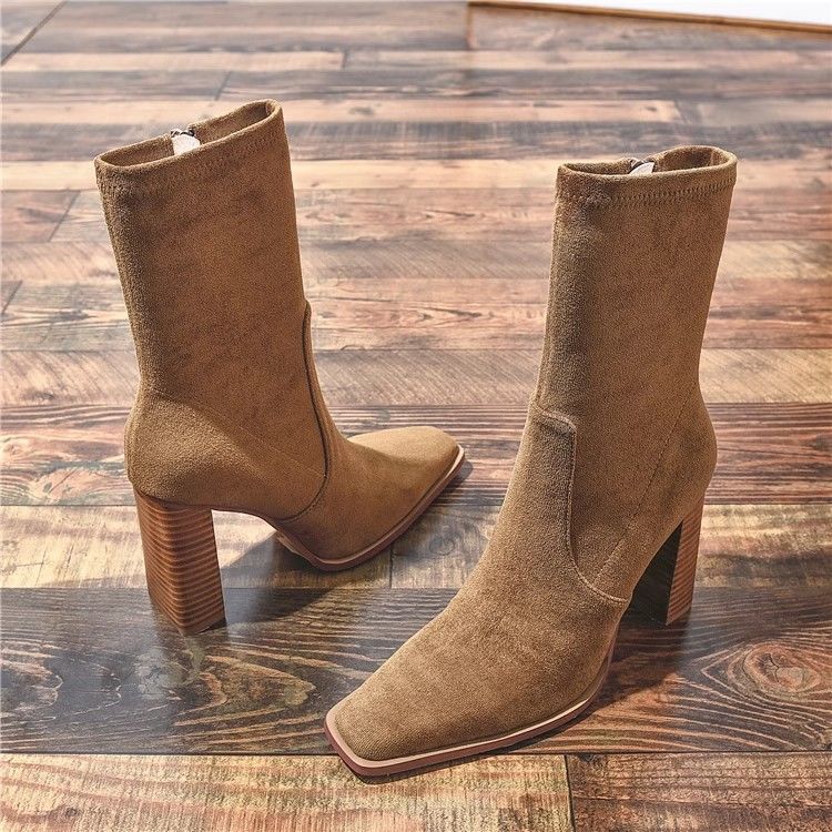 Luxuriöse Damenstiefelette mit quadratischem Absatz - Liorane