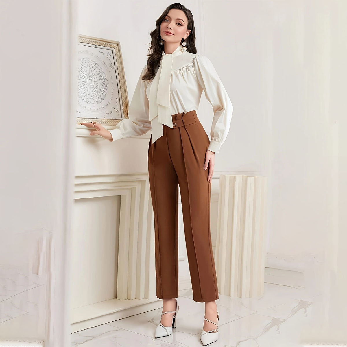 Gerade knöchellange Hose für Frauen - Mireth