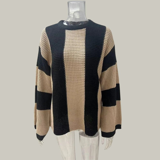 Selene - Strickpullover mit kontrastierendem Muster