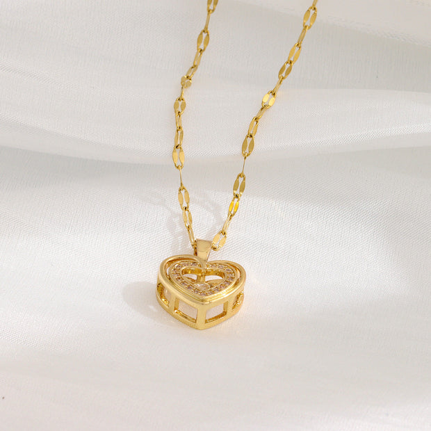 Collier double cœur femme - Liora