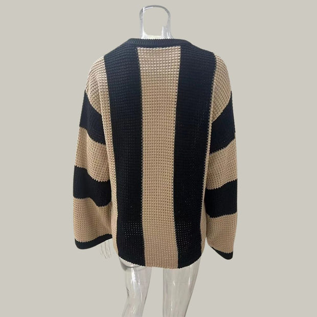 Selene - Strickpullover mit kontrastierendem Muster