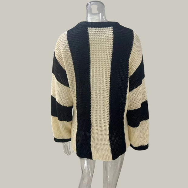Selene - Strickpullover mit kontrastierendem Muster